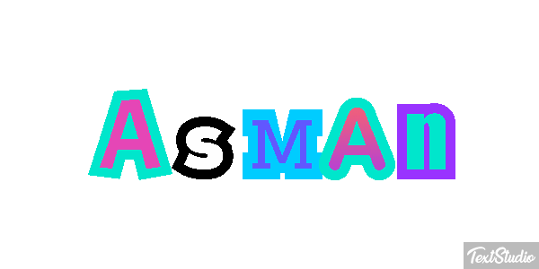 Asman Text effect