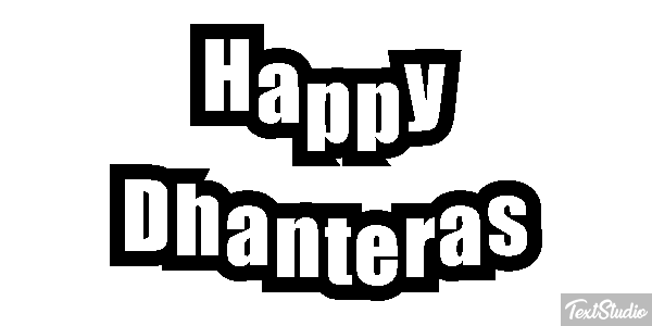 Happy Dhanteras Effetto testo