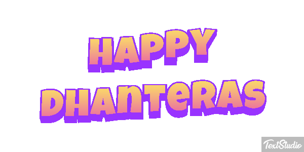 Happy Dhanteras Effetto testo