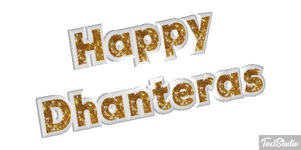 Happy Dhanteras Effetto testo