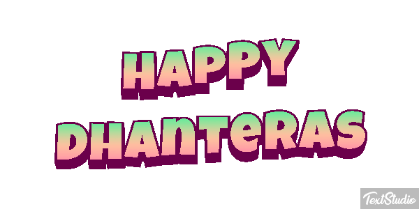 Happy Dhanteras Effetto testo