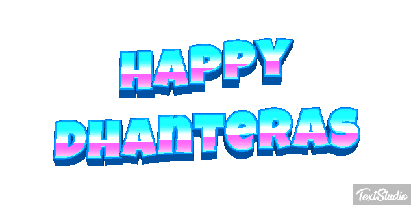 Happy Dhanteras Effetto testo