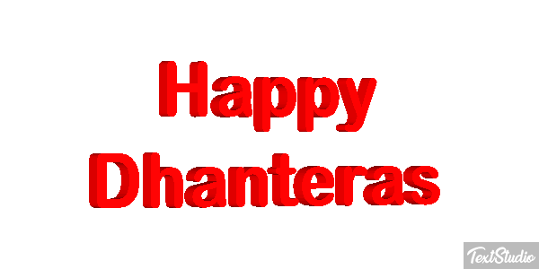 Happy Dhanteras Effetto testo