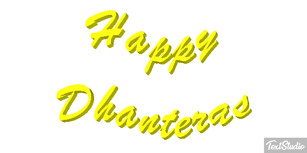 Happy Dhanteras Effetto testo