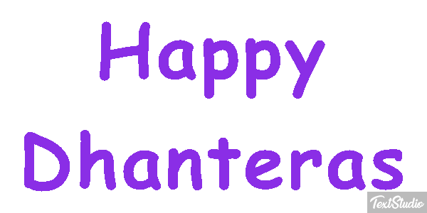 Happy Dhanteras Effetto testo