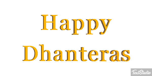Happy Dhanteras Effetto testo