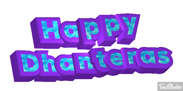Happy Dhanteras Effetto testo