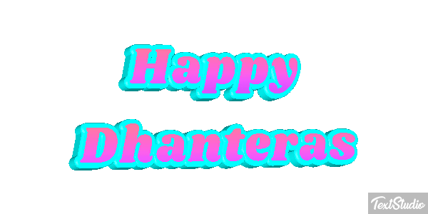 Happy Dhanteras Effetto testo