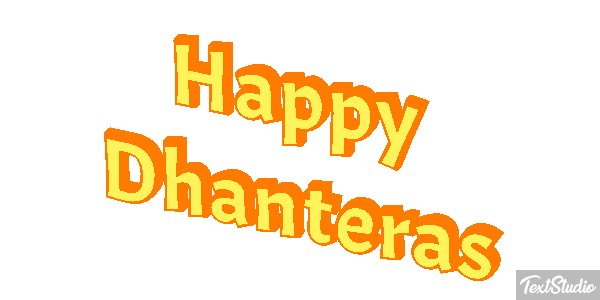 Happy Dhanteras Effetto testo