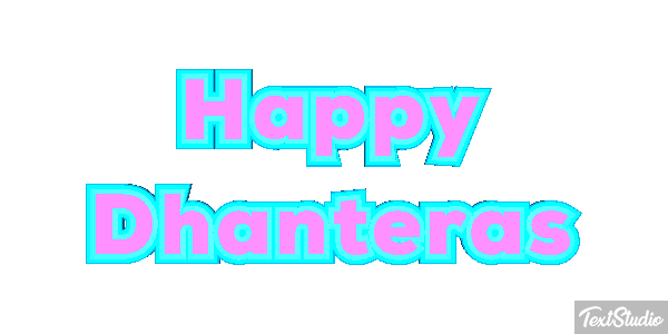 Happy Dhanteras Effetto testo