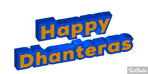 Happy Dhanteras Effetto testo