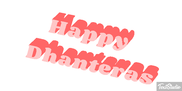 Happy Dhanteras Effetto testo