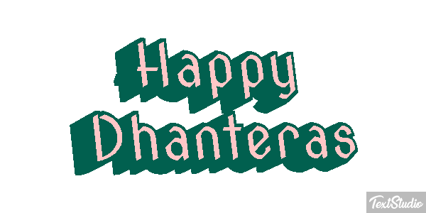 Happy Dhanteras Effetto testo