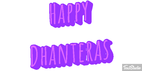 Happy Dhanteras Effetto testo