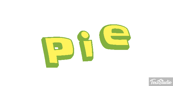 Pie Efekt tekstowy