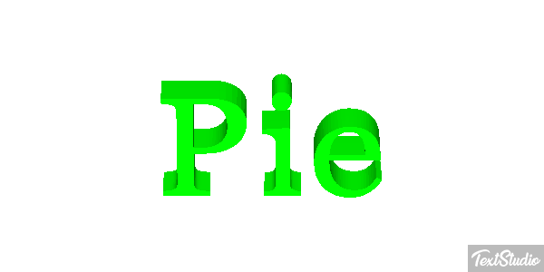Pie Efekt tekstowy