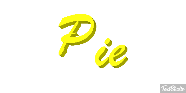 Pie Efekt tekstowy