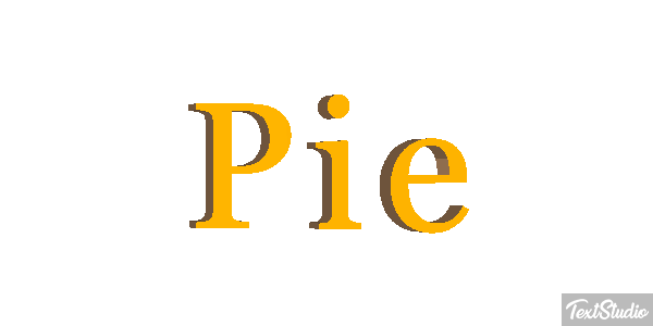 Pie Efekt tekstowy