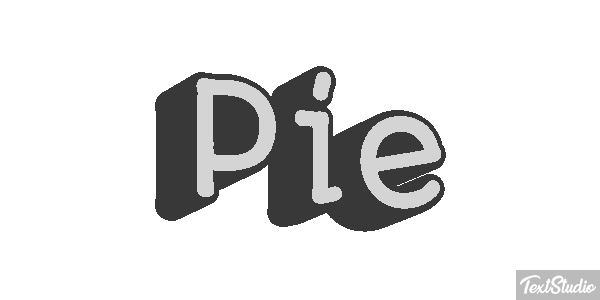 Pie Efekt tekstowy
