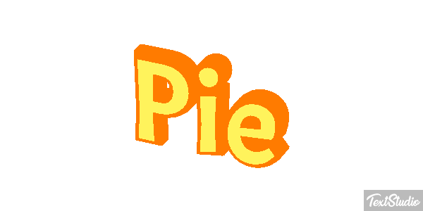 Pie Efekt tekstowy