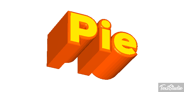 Pie Efekt tekstowy