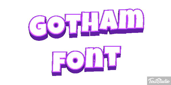Gotham Font Texteffekt