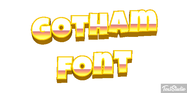 Gotham Font Texteffekt