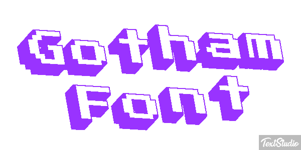 Gotham Font Texteffekt