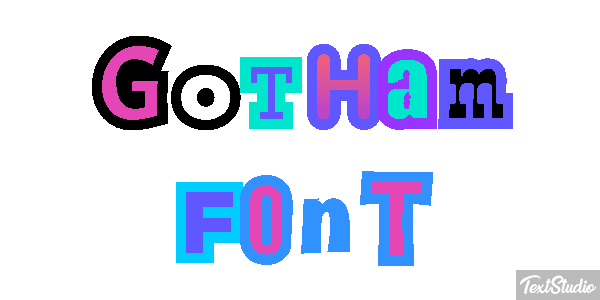 Gotham Font Texteffekt