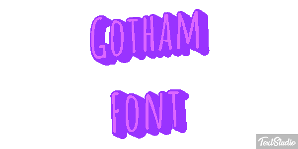 Gotham Font Texteffekt