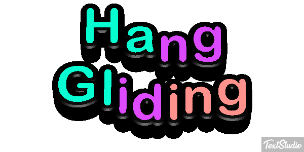 Hang Gliding Text effect