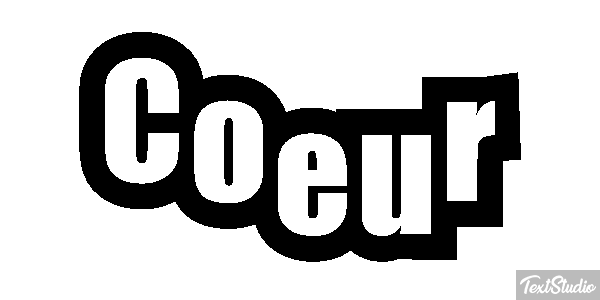 Cœur Efeito do texto