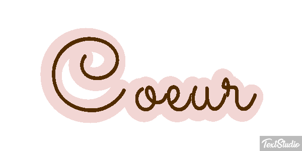 Cœur Efeito do texto
