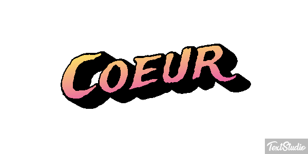 Cœur Efeito do texto