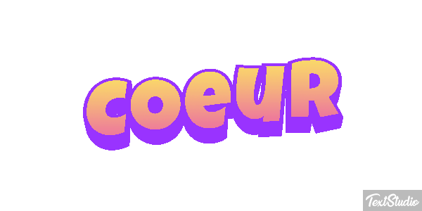 Cœur Efeito do texto