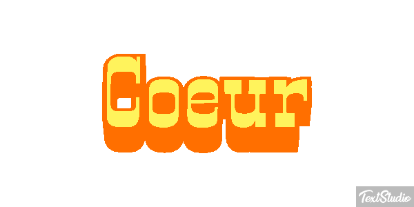 Cœur Efeito do texto