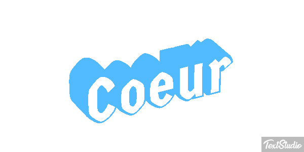 Cœur Efeito do texto