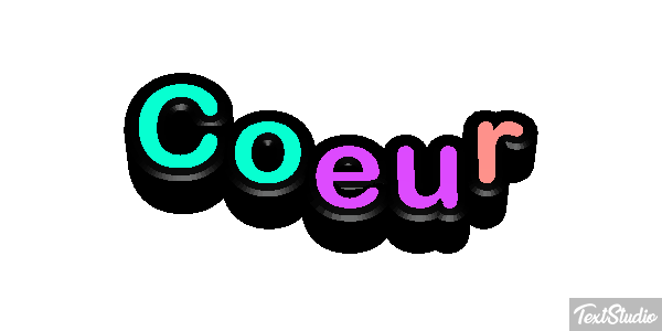 Cœur Efeito do texto