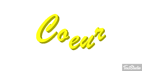 Cœur Efeito do texto