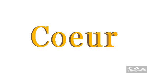 Cœur Efeito do texto