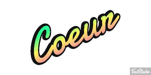 Cœur Efeito do texto