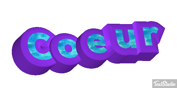 Cœur Efeito do texto