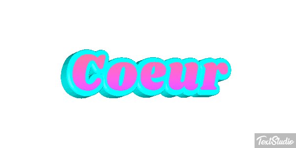 Cœur Efeito do texto
