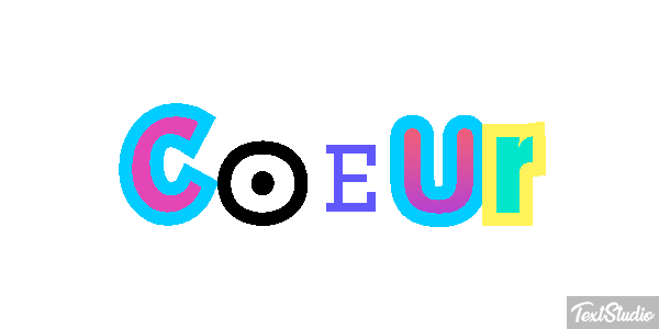 Cœur Efeito do texto