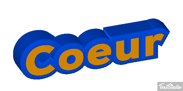 Cœur Efeito do texto