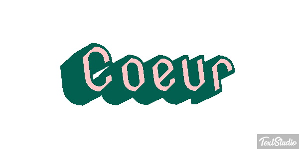 Cœur Efeito do texto