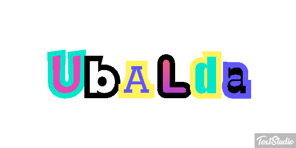 Ubalda Текстовый эффект