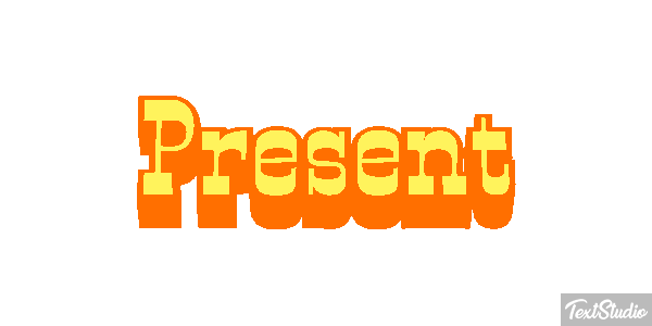 Présent Текстовый эффект