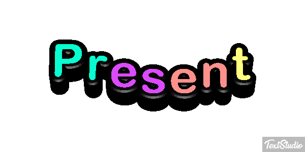 Présent Текстовый эффект