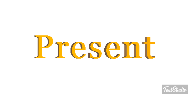 Présent Текстовый эффект